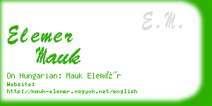 elemer mauk business card